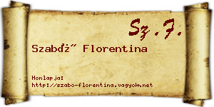 Szabó Florentina névjegykártya